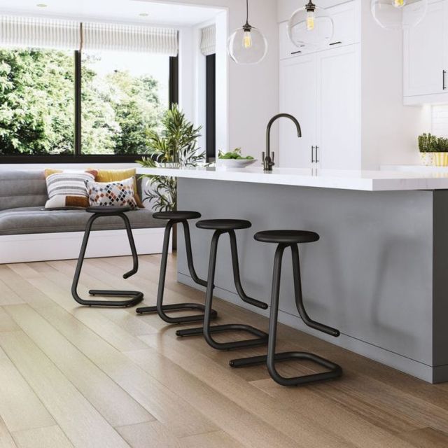 Amisco Customizable Paperclip70 Counter Stool with Matte Black Base-2