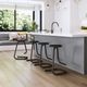 Amisco Customizable Paperclip70 Counter Stool with Matte Black Base-2