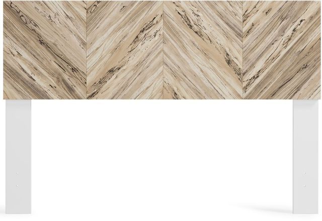 Signature Design by Ashley® Piperton Two-tone Brown/White Queen Panel Headboard-1