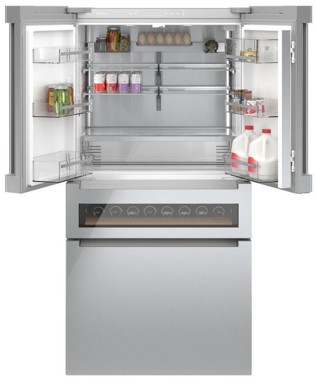 Bosch® 800 Series 36 in. 20.5 Cu. Ft. Stainless Steel Counter Depth French Door Refrigerator-2