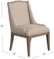 Bassett Mirror Sheffield Buxton Parsons 2-Piece Beige Dining Side Chair-4