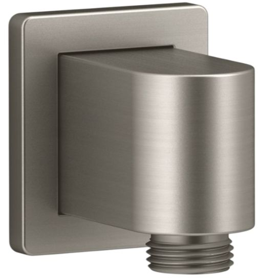 KOHLER® Awaken® Vibrant Brushed Nickel Wall-Mount Supply Elbow with Check Valve-0