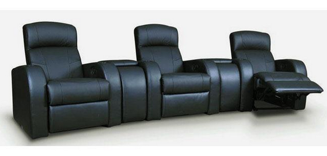 Coaster® Cyrus Home Theater Upholstered Console Black-1