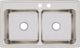Elkay Lustertone® Classic Lustrous Satin 37" x 22" x 10-1/8" MR2-Hole Equal Double Bowl Drop-In Sink-1