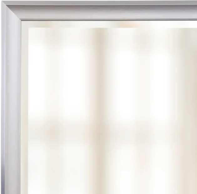 Stylecraft Chrome/Light Gray Framed Beveled Mirror-1