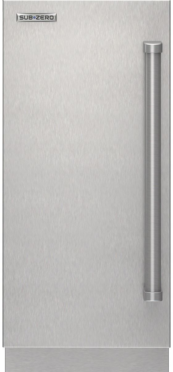 Sub-Zero® 15" Stainless Steel Left Hinge Column Refrigerator Door Panel Kit with Professional Handle-0