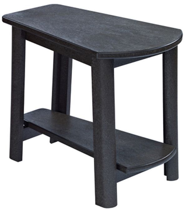 C R Plastic Generation Line Black Addy Side Table-0