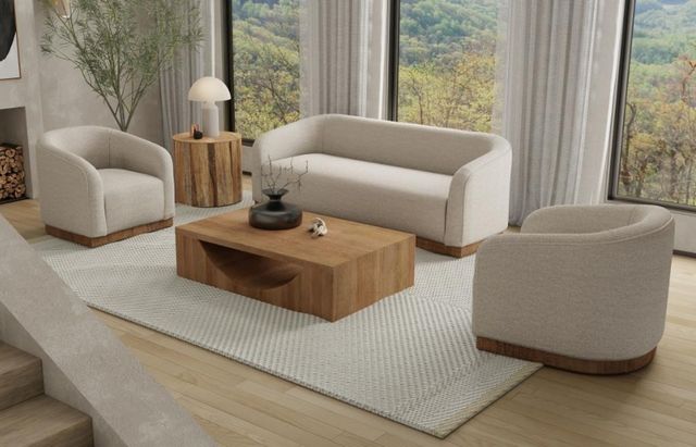 International Furniture Direct Suomi Beige Accent Chair-1
