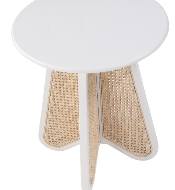 Meridian Furniture Butterfly White/Brown End Table-1