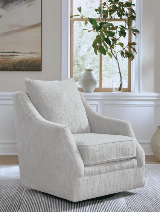 Signature Design by Ashley® Gubbins Gray Swivel Accent Chair-1