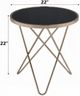 ACME Furniture Valora Black Glass Top End Table with Champagne Base-2
