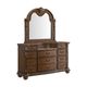 Elements International Cadenza Brown Dresser and Mirror Set-0