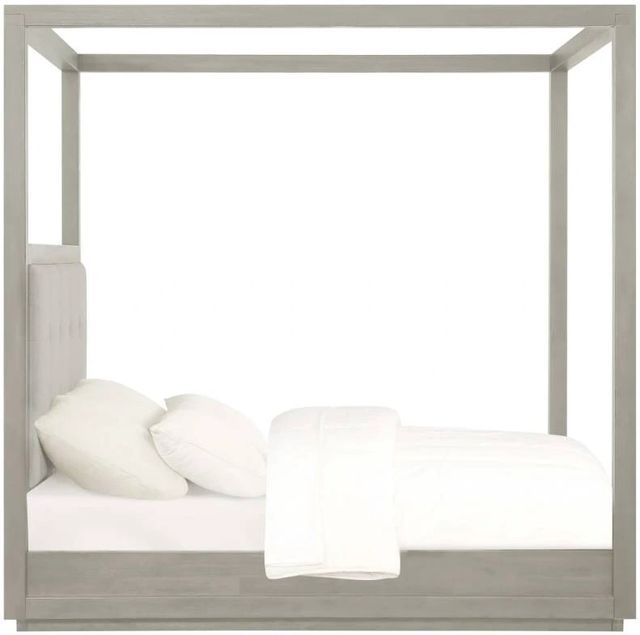 Modus Furniture Oxford Mineral Queen Upholstered Canopy Bed-3