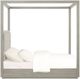 Modus Furniture Oxford Mineral Queen Upholstered Canopy Bed-3