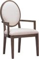 TOV Furniture Mila Beige/Dark Brown Dining Arm Chair-0