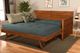 Kodiak Furniture Marisa Linen Aqua/Weathered Brown Twin Daybed with Mattress and Pop Up -4