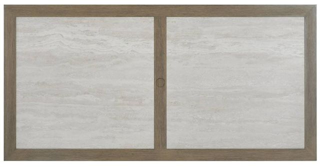 Signature Design by Ashley® Rainier Ranch Beige Outdoor Aluminum/Sintered Stone Dining Table with Brown Base-3