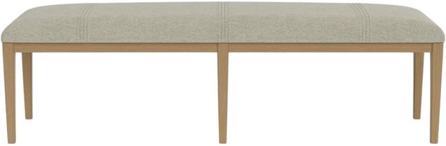 Riverside Furniture Davie Gray/Pale Oak Upholstered Dining Bench-1