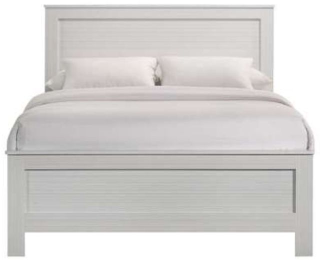 Elements International Sami White Upholstered Full Panel Bed-2