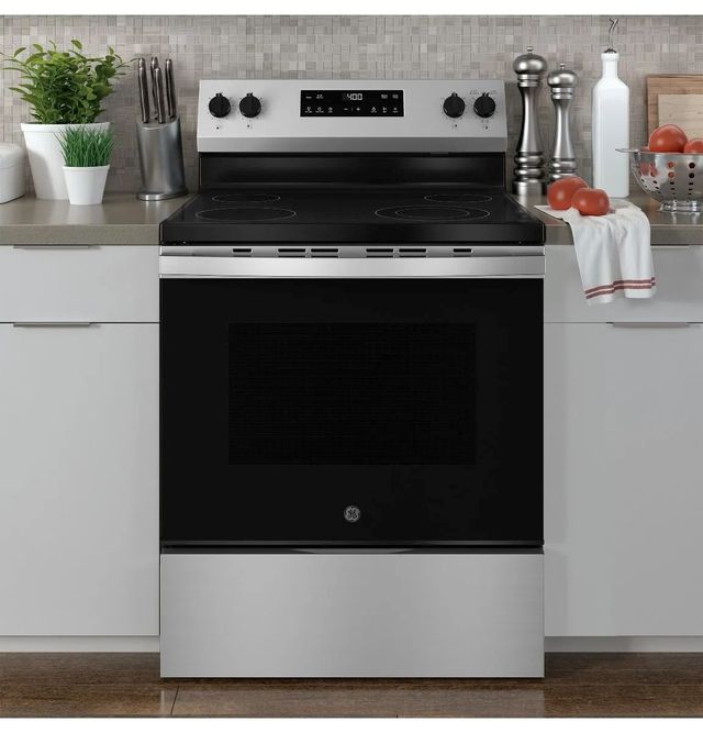 GE® 400 Series 30" Stainless Steel Freestanding Electric Range-5