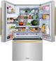 ZLINE Autograph Edition 36" 28.9 Cu. Ft. Stainless Steel Freestanding French Door Refrigerator with Dual Ice Maker and Polished Gold Modern Handles-4