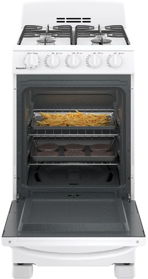 Hotpoint® 20" White Freestanding Gas Range-2