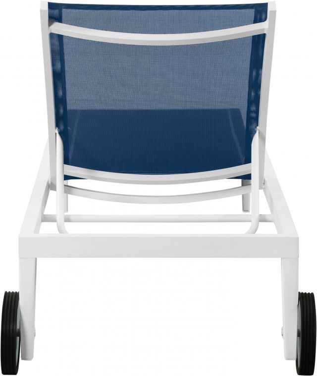 Meridian Furniture Nizuc Navy/White Outdoor Patio Adjustable Sun Chaise Lounge Chair-3