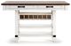 Signature Design by Ashley® Valebeck Brown Counter Height Dining Table with White Pedestal-1