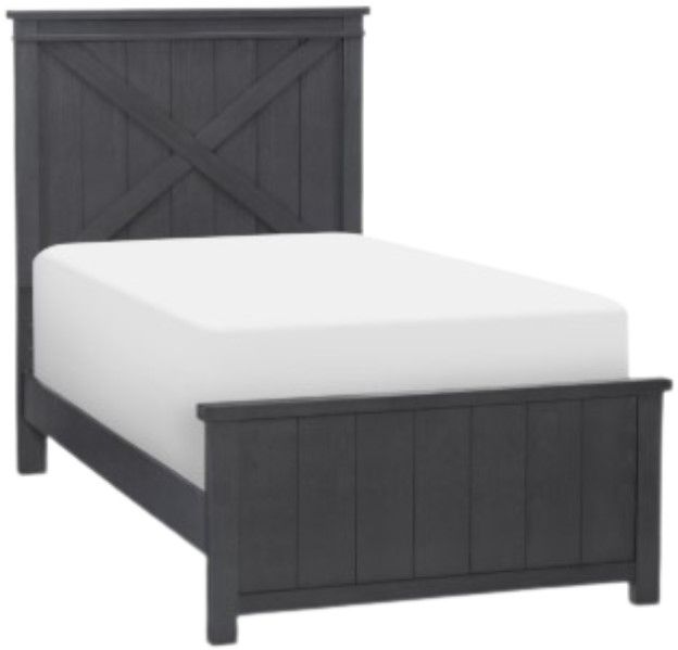 Legacy Classic Flatiron Midnight Black Youth Twin Panel Bed-0