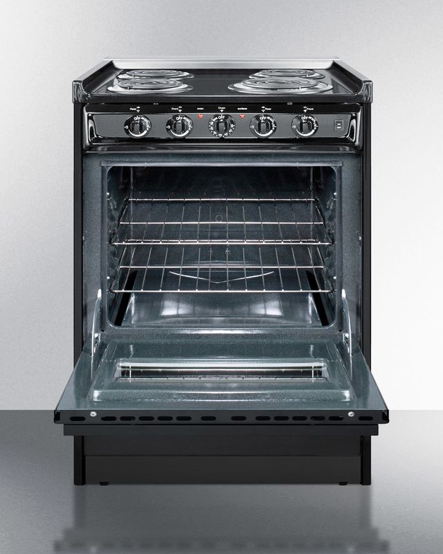 Summit® 24" Black Slide-In Electric Range-2