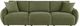 Coaster® Elysia 3-Piece Green Upholstered Modular Sectional Sofa-2