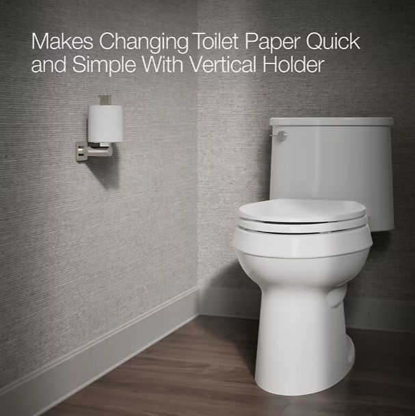 KOHLER® Parallel® Vibrant Polished Nickel Vertical Toilet Paper Holder-3