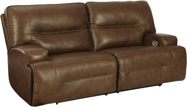 Signature Design by Ashley® Francesca Auburn Power Reclining Sofa with Adjustable Headrest