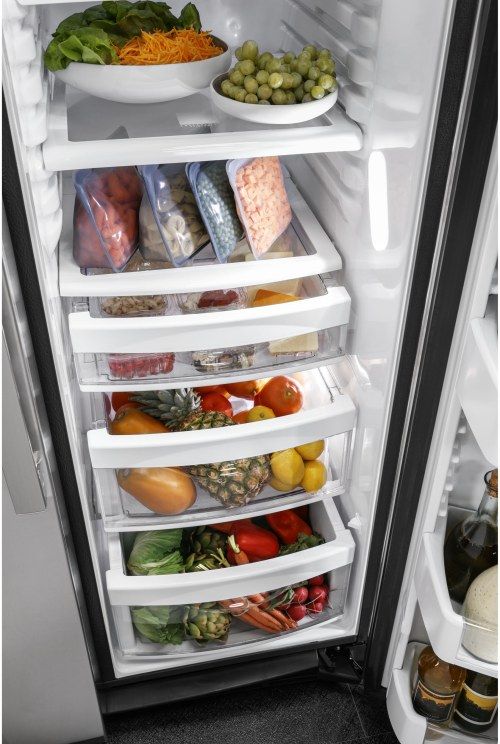 GE® 36 in. 25.1 Cu. Ft. Fingerprint Resistant Stainless Steel Side-By-Side Refrigerator-9