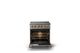 Viking® 5 Series 30" Nantucket Pro Style Electric Range with Brushed Brass Trim-1
