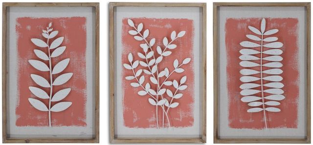 Classy Living 3-Piece Framed Leaves Wall Art Set-0