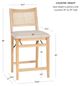Powell® Beaux Natural Folding Counter Stool-2