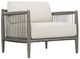 Uttermost® Borneo Dark Gray/Oyster White Wooden Outdoor Lounge Chair with Cushion-0