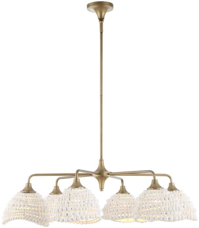 Uttermost® Biddeford Matte Gold/Matte White 6-Light Pendant-0