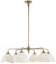 Uttermost® Biddeford Matte Gold/Matte White 6-Light Pendant-0