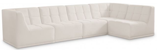 Meridian Furniture Relax 5-Piece Cream Modular Sectional-0