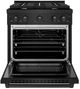 ZLINE 36" Black Stainless Steel Pro Style Gas Range with 6 Brass Burners-1