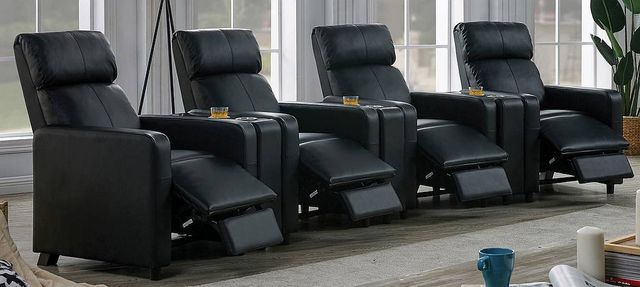 Coaster® Toohey 7-Piece Black Home Theater Seating Set