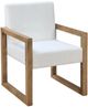 Modus Furniture One Bisque/White Pearl Upholstered Dining Arm Chair-0