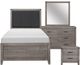 Mazin Furniture Woodrow 4 Piece Gray Twin Bedroom Set-0
