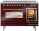 Ilve® Nostalgie II Series 48" Burgundy Pro Style Induction Range-2