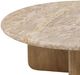 Dovetail Furniture Layna Beige Coffee Table with Natural Base-2