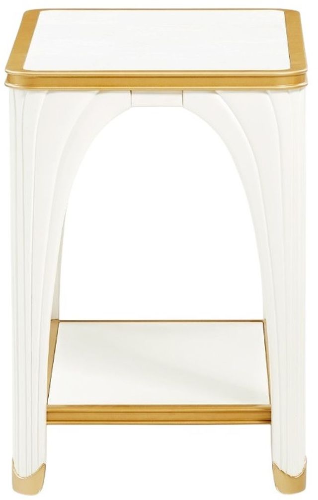 Michael Amini® La Terrazza Creamy Pearl Rectangular End Table-2