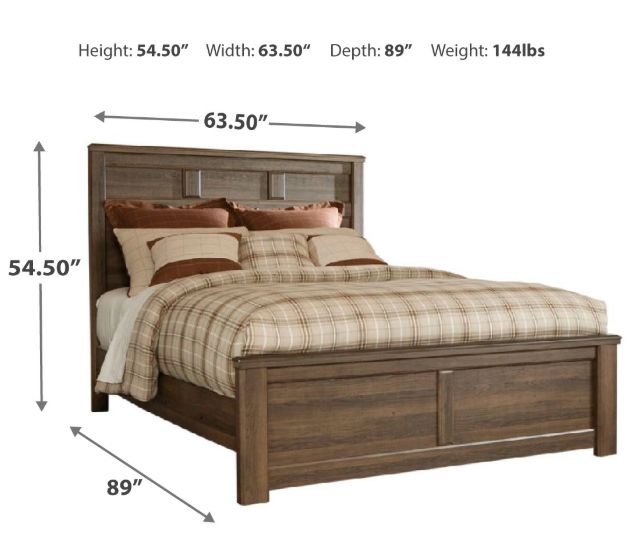 Signature Design by Ashley® Juararo Dark Brown Queen Panel Bed-1
