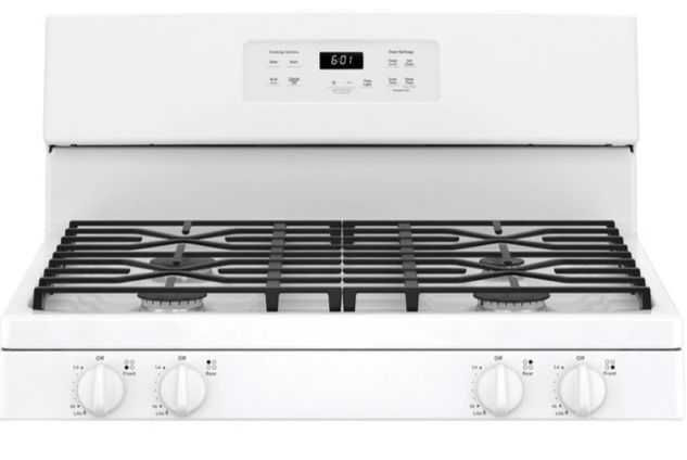 GE® 30" White Freestanding Gas Range-4